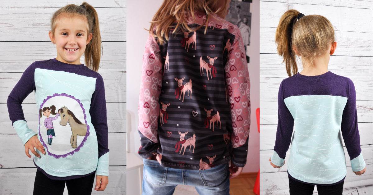 PAOLA: 1 SCHNITT- 4 STYLES: LONGSLEEVE - PULLI EBOOK 92-158 - Sewando