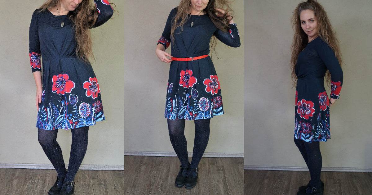 VIONA: FEMININES DAMENKLEID - EBOOK - VIDEOTUTORIAL 34-54 Schnittmuster - Sewando