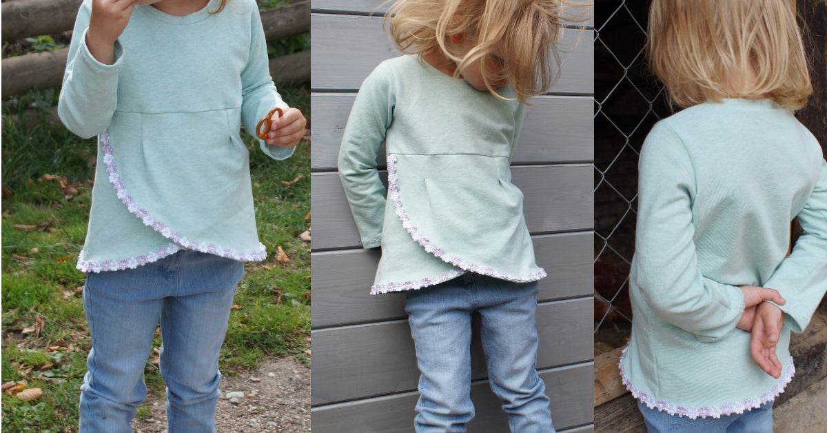 COCCOLETTA: LE PULL POUR LES FILLES (PATRON ET TUTORIEL PDF) 92-164 - Sewando