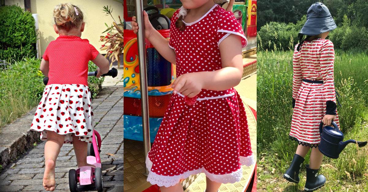 LICATA: KLEID FÜR MÄDCHEN MIT FALTEN (VIDEO!) EBOOK 92 - 158 - Sewando
