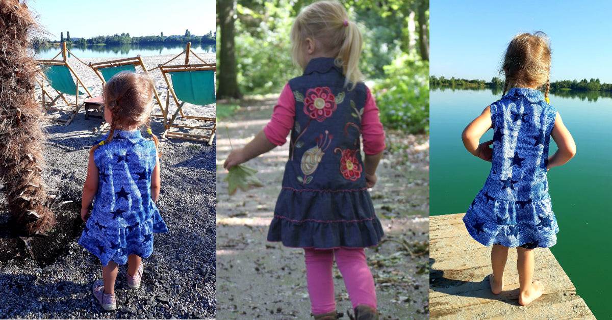 LILIA 4 SEASONS: VERRÜSCHTES HEMDBLUSEN KLEID EBOOK 92-158 - Sewando