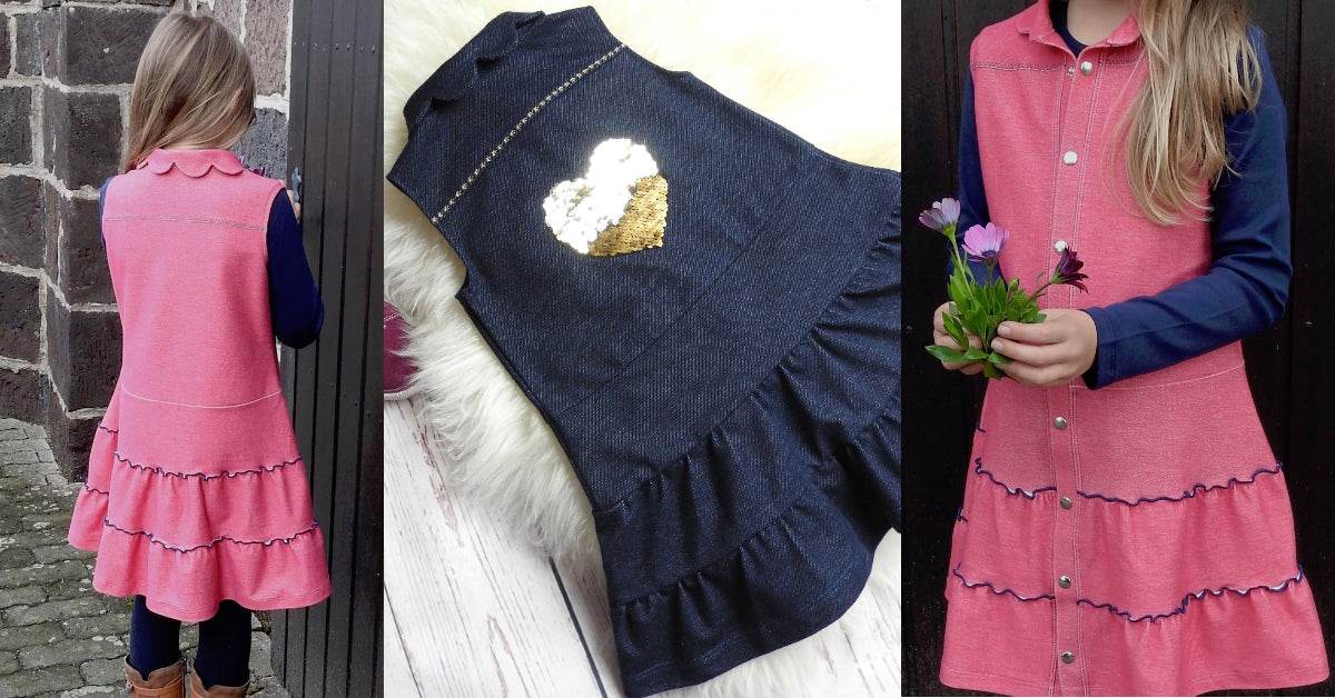LILIA 4 SEASONS: VERRÜSCHTES HEMDBLUSEN KLEID EBOOK 92-158 - Sewando