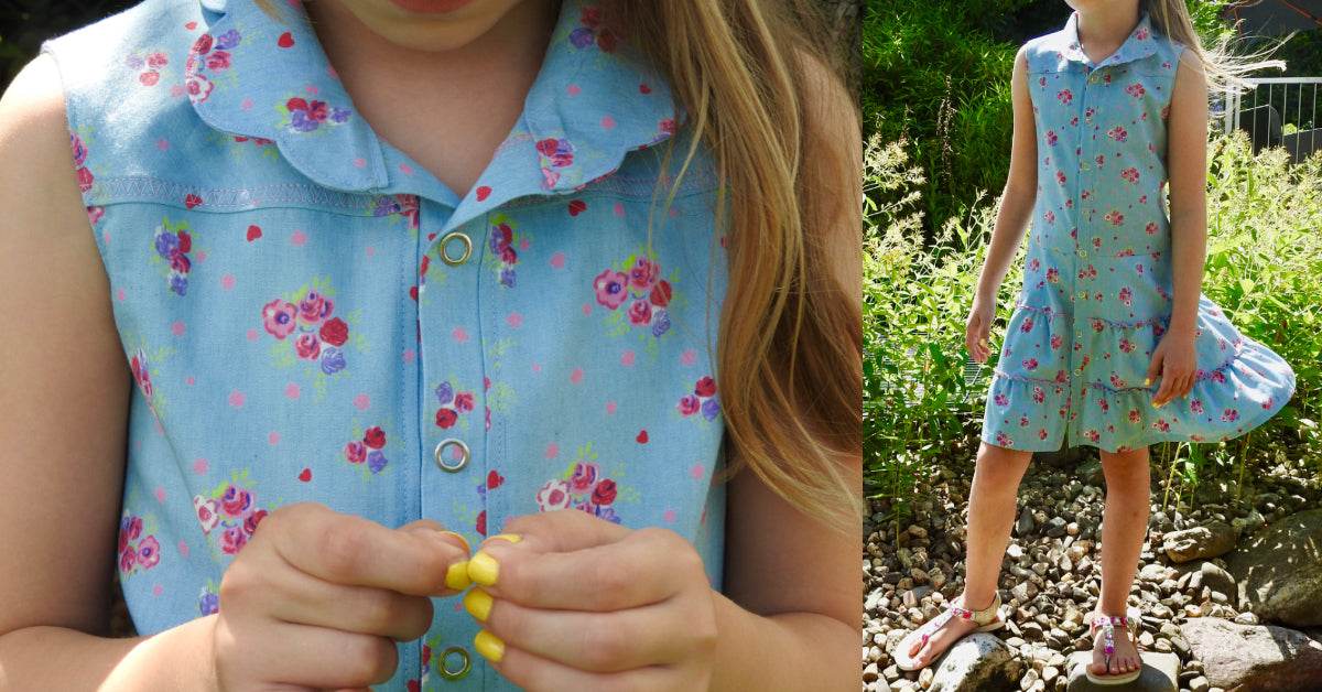 LILIA 4 SEASONS: VERRÜSCHTES HEMDBLUSEN KLEID EBOOK 92-158 - Sewando