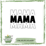 Plotterdatei Mama – modernes Design für Shirts, Pullover & DIY-Geschenke - Sewando