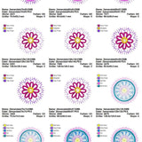 Stickdatei Set 8 Mandalas in jeweils 5 Größen - Sewando