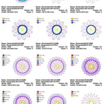Stickdatei Set 8 Mandalas in jeweils 5 Größen - Sewando
