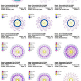 Stickdatei Set 8 Mandalas in jeweils 5 Größen - Sewando