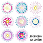 Stickdatei Set 8 Mandalas in jeweils 5 Größen - Sewando