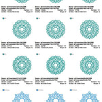 Stickdatei Set 3 Mandalas in je 9 Größen - Sewando
