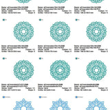 Stickdatei Set 3 Mandalas in je 9 Größen - Sewando