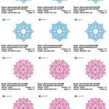 Stickdatei Set 3 Mandalas in je 9 Größen - Sewando