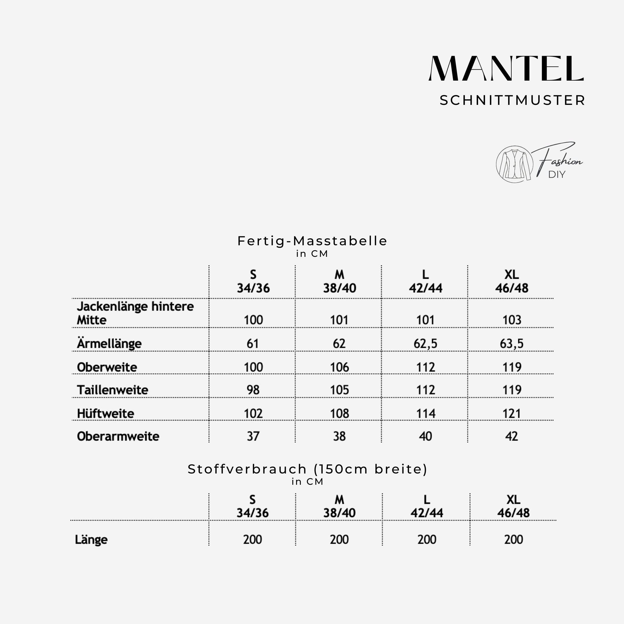 Mantel für Sommer & Winter in S-XL - Sewando