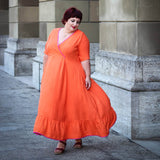 Schnittmuster Maxikleid Kleid MARINGA curvy (46-56) : - Sewando