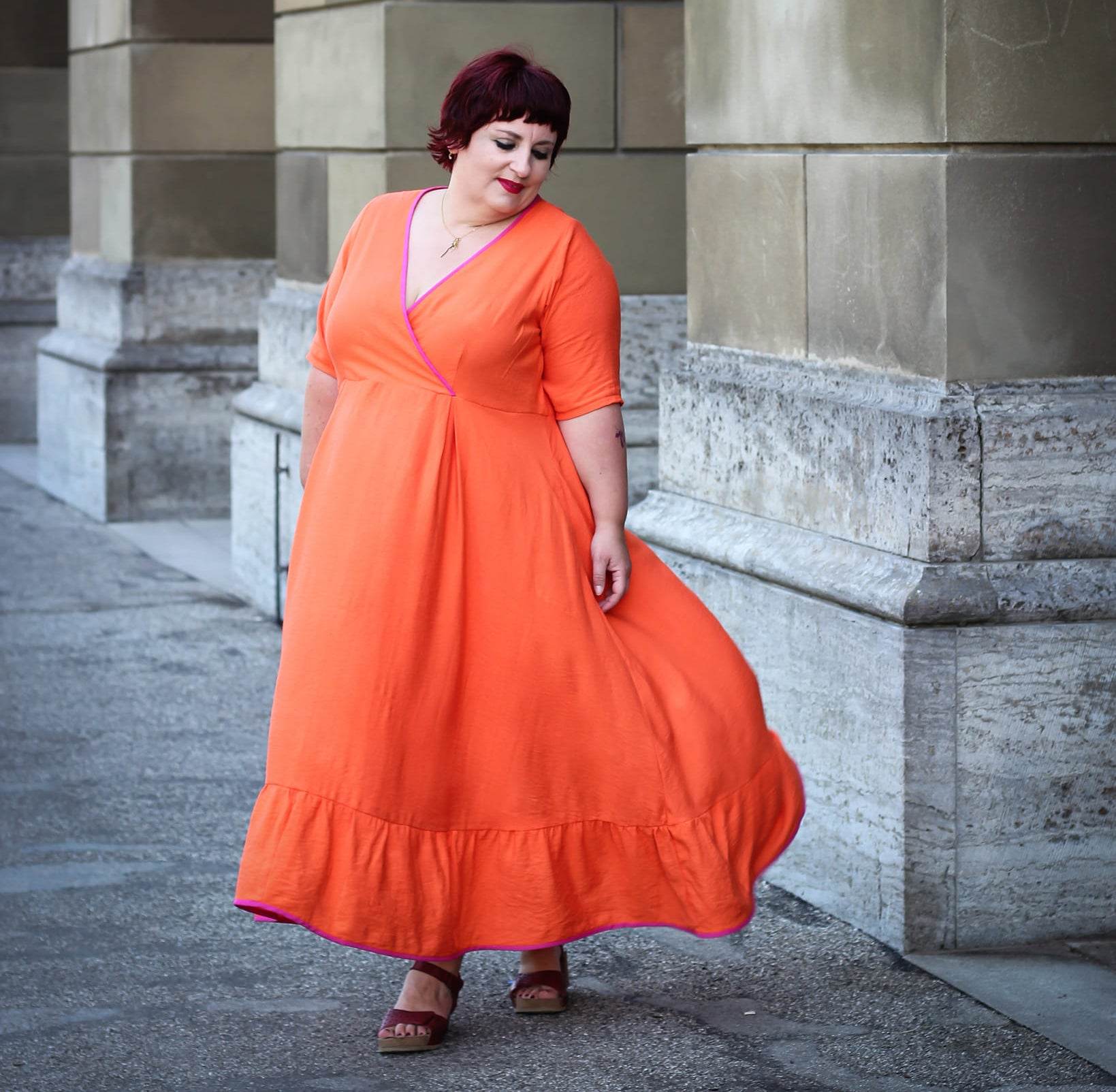 Schnittmuster Maxikleid Kleid MARINGA curvy (46-56) : - Sewando
