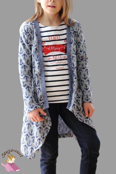 Happy Lysan - Gr 86 - 164 - Shirt mit Cardigan + Mantel Schnittmuster - Sewando