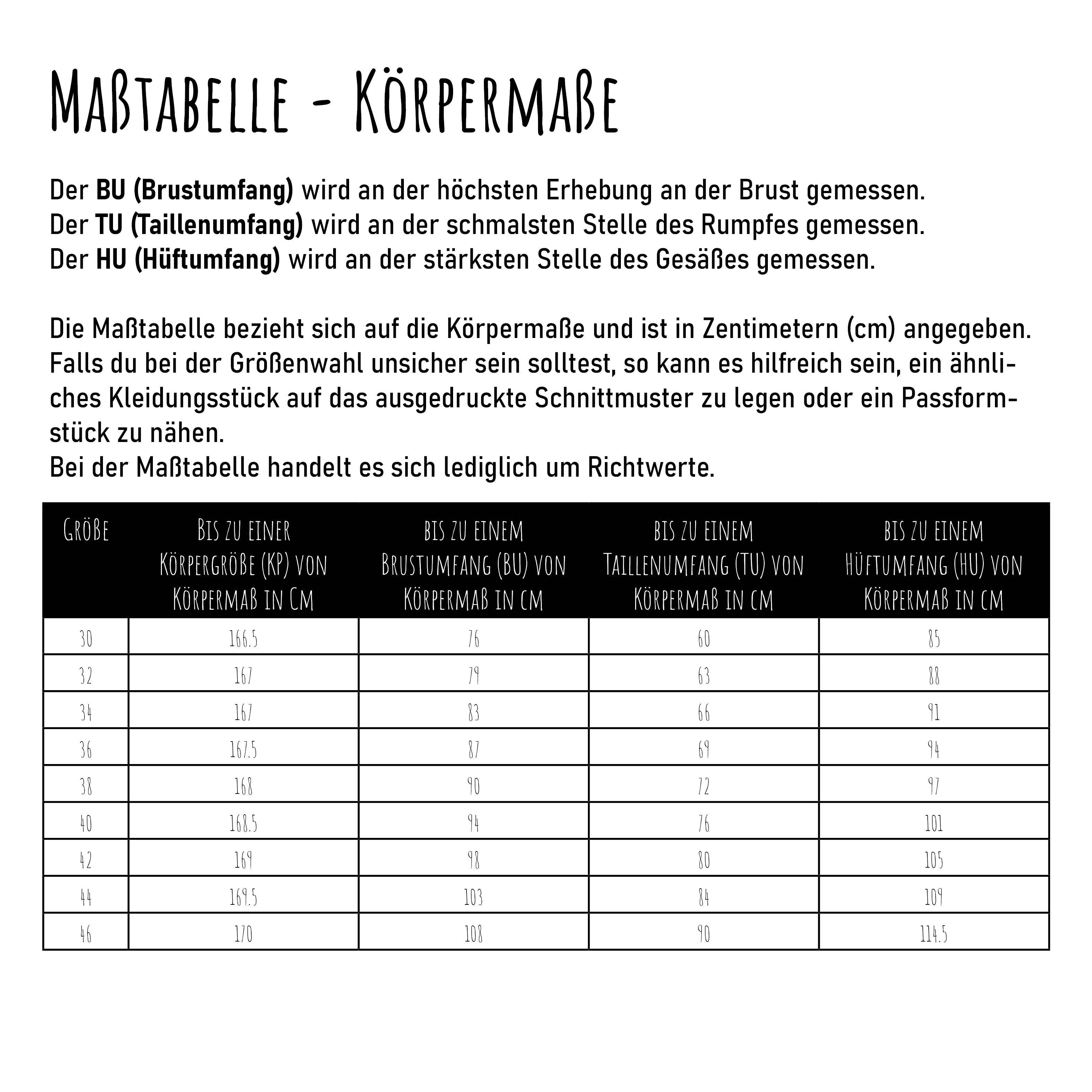 Schnittmuster Shirt & Kleid Kathrin Gr. 30 - 46 - Sewando