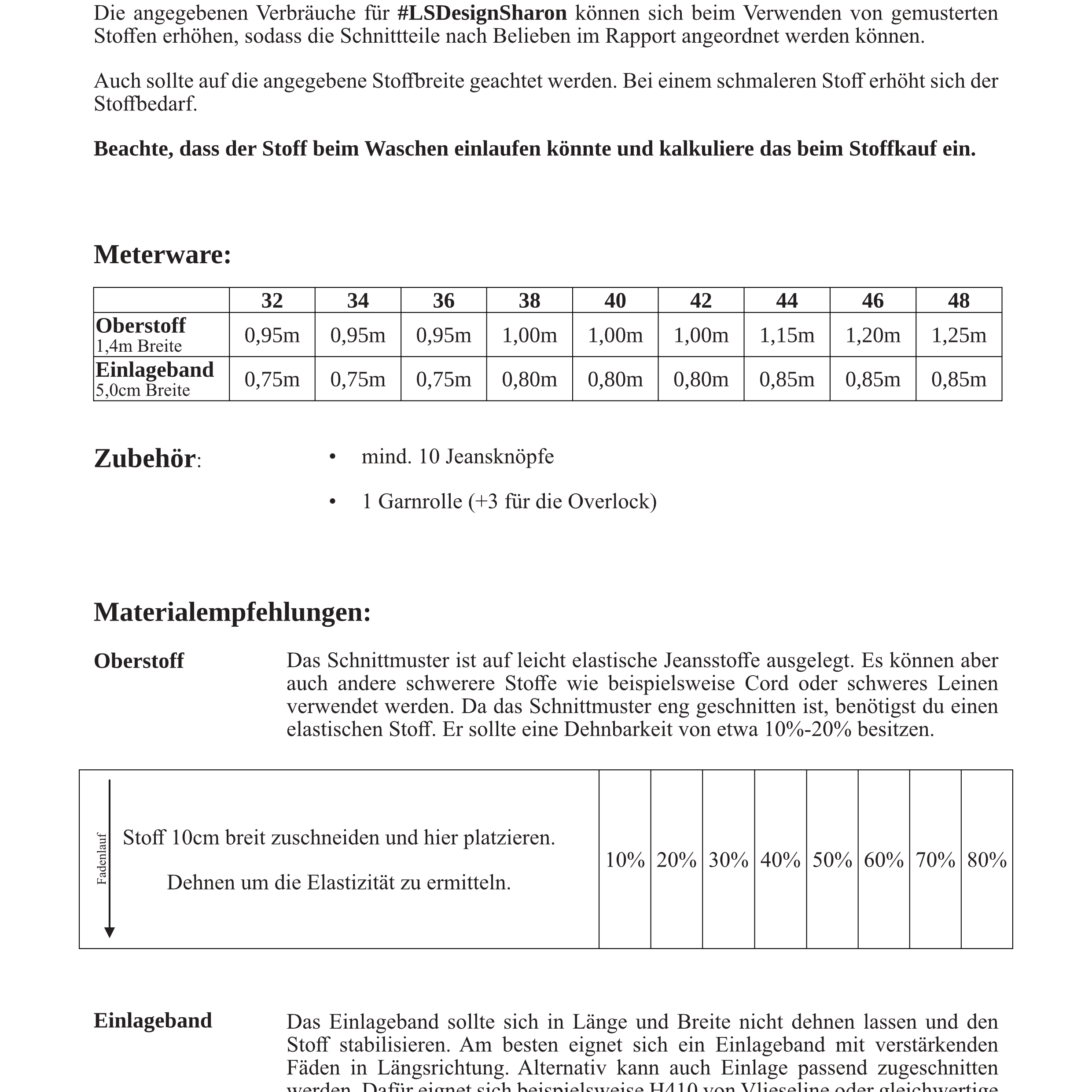 Jeanskleid - Sharon - Schnittmuster - Gr. 32-48 : - Sewando