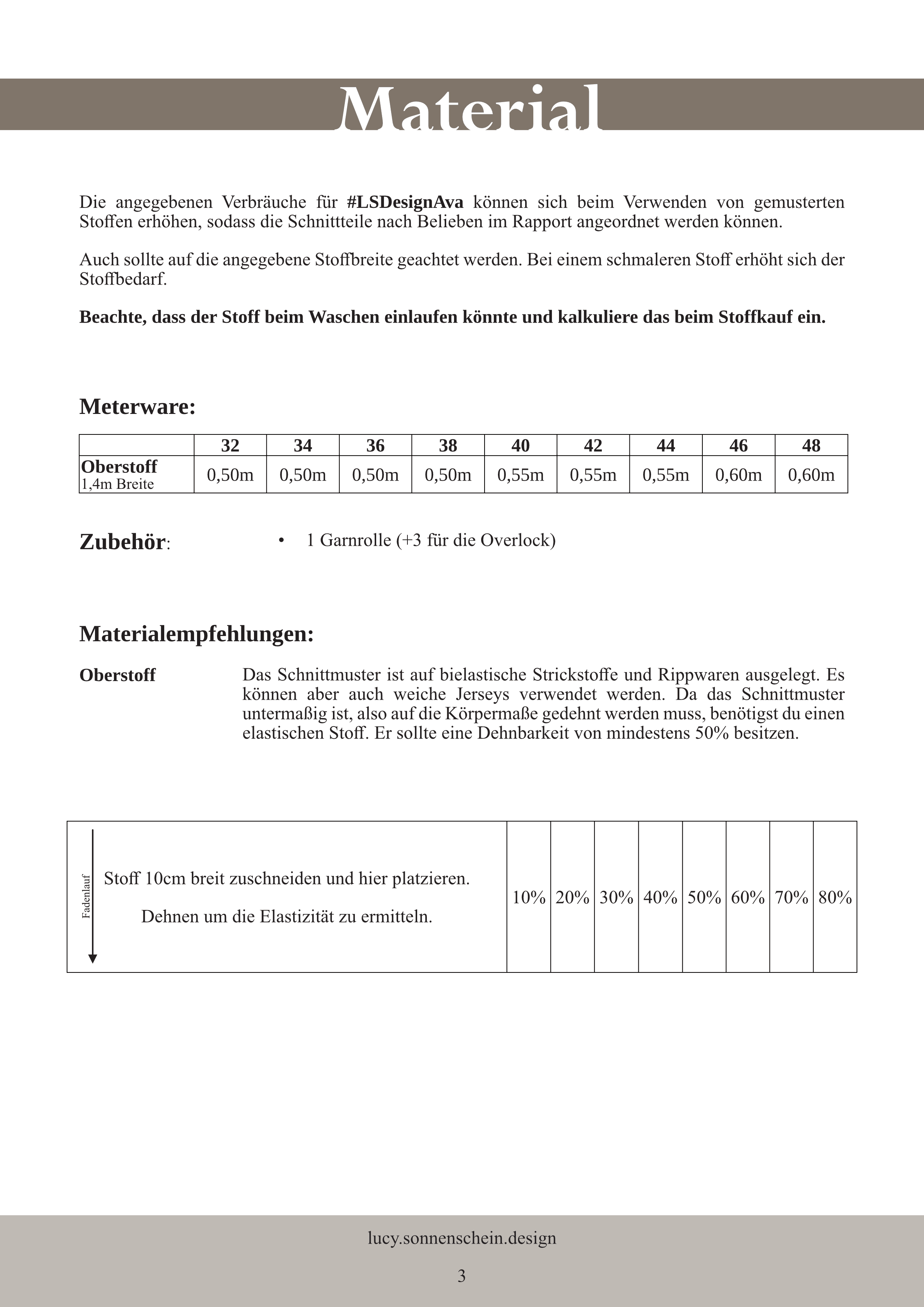 Top mit Raffung - Ava - PDF Schnittmuster - Gr. 32-48 - Sewando