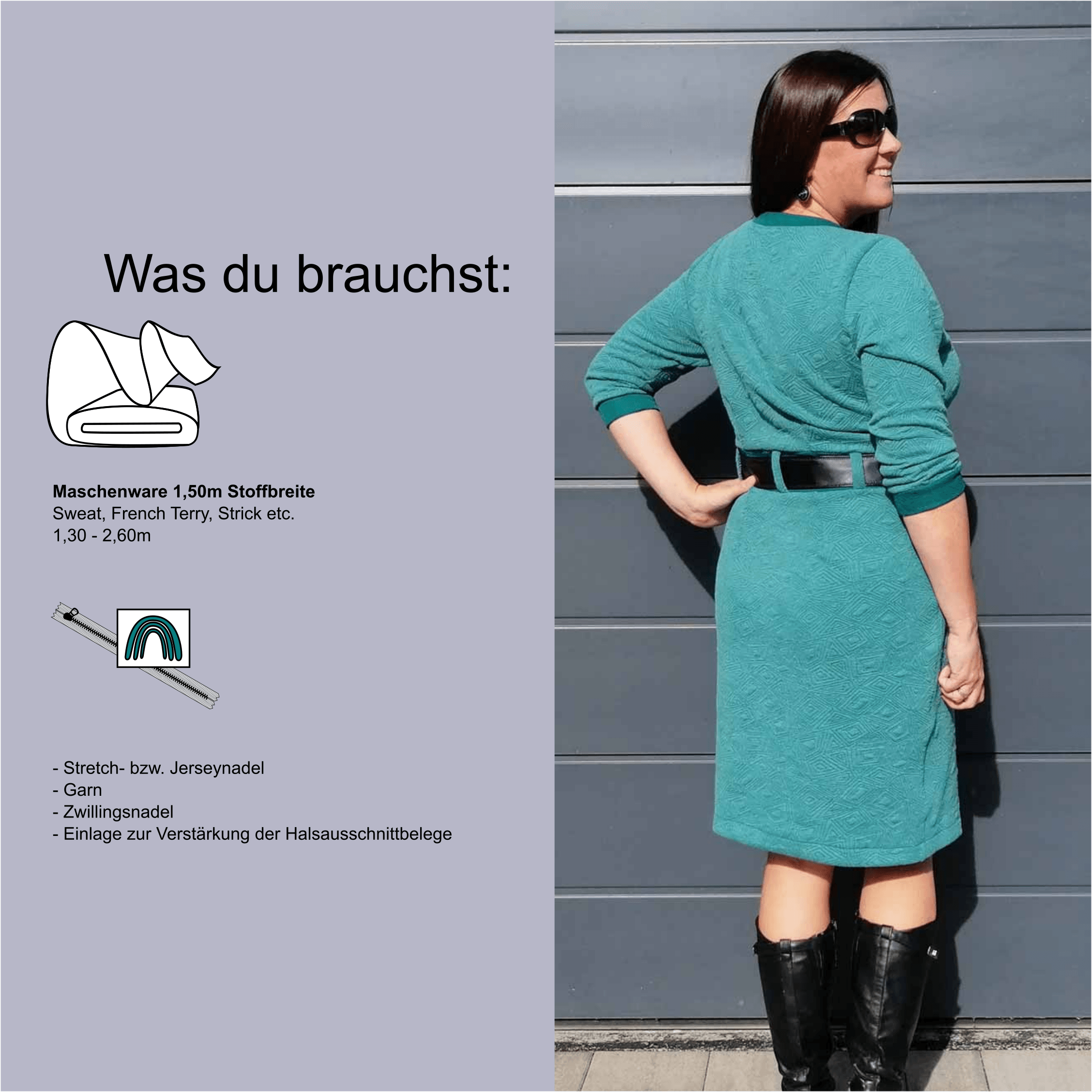 Schnittmuster Kleid „Über Pfützen hüpfen“ Damen Gr. 32 - 62 - Sewando