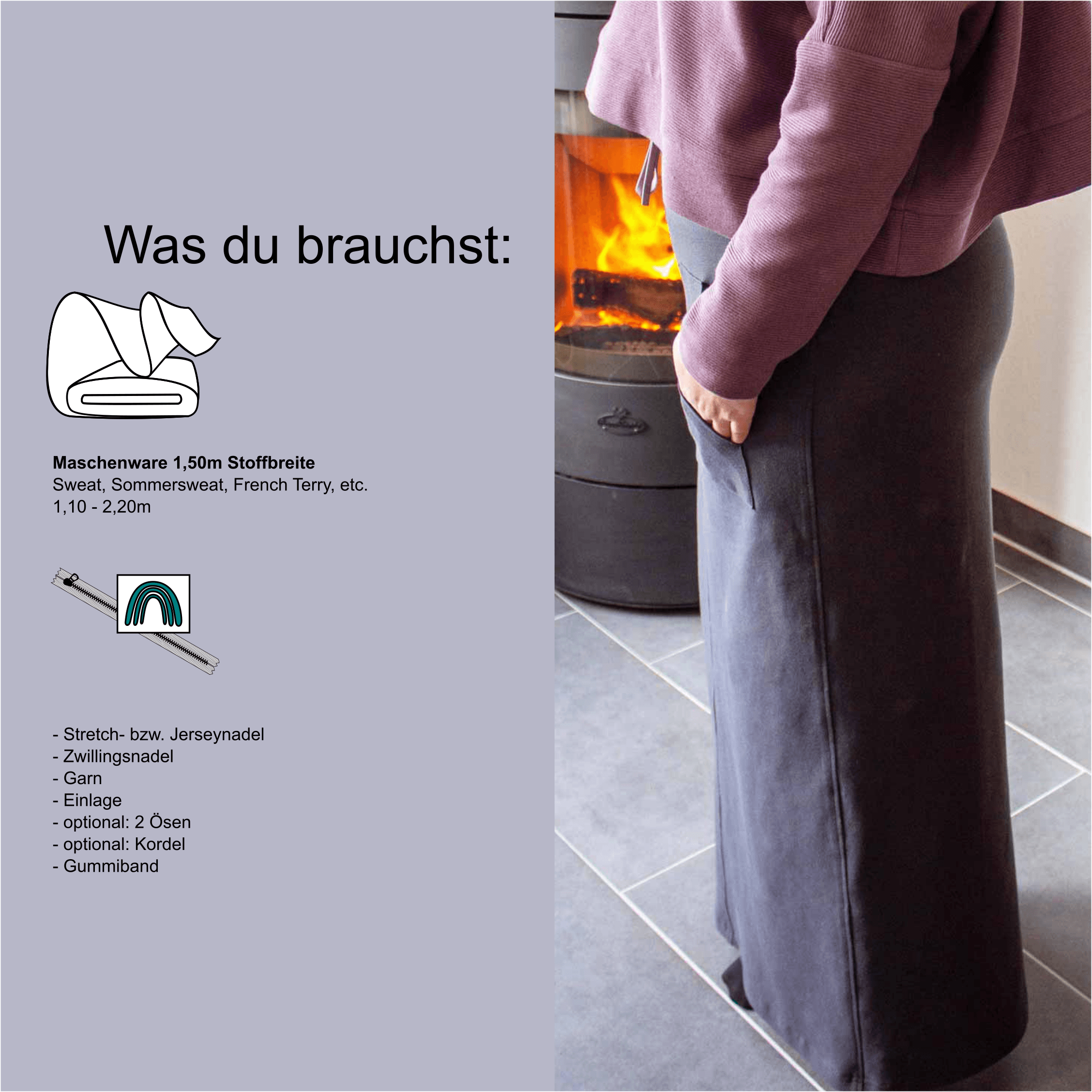 Schnittmuster Rock „Spuren im Sand“ Damen Gr. 32 - 62 - Sewando