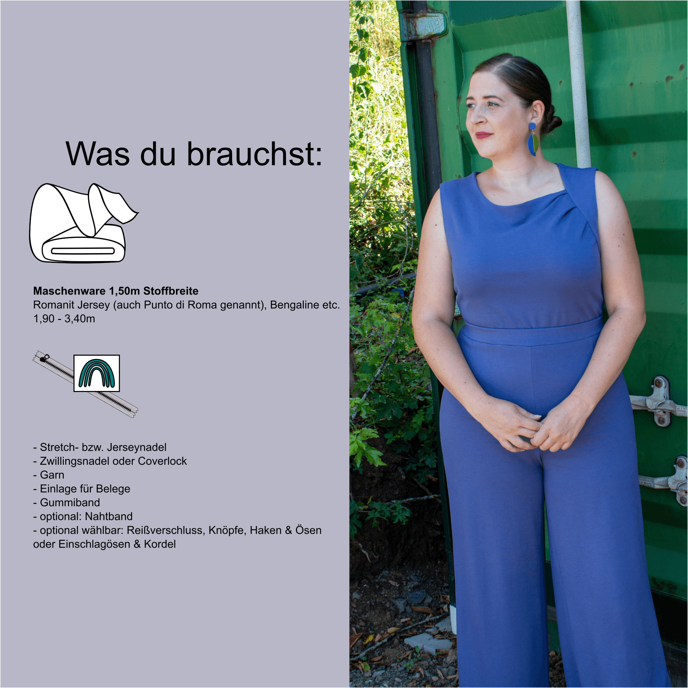 Schnittmuster Jumpsuit „Fügung des Schicksals“ Damen Gr. 32 - 62 - Sewando