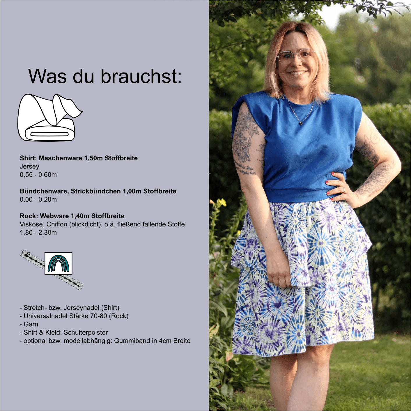 Schnittmuster Shirt/Rock/Kleid „Zeit zu Tanzen“ Damen Gr. 32 - 50 - Sewando