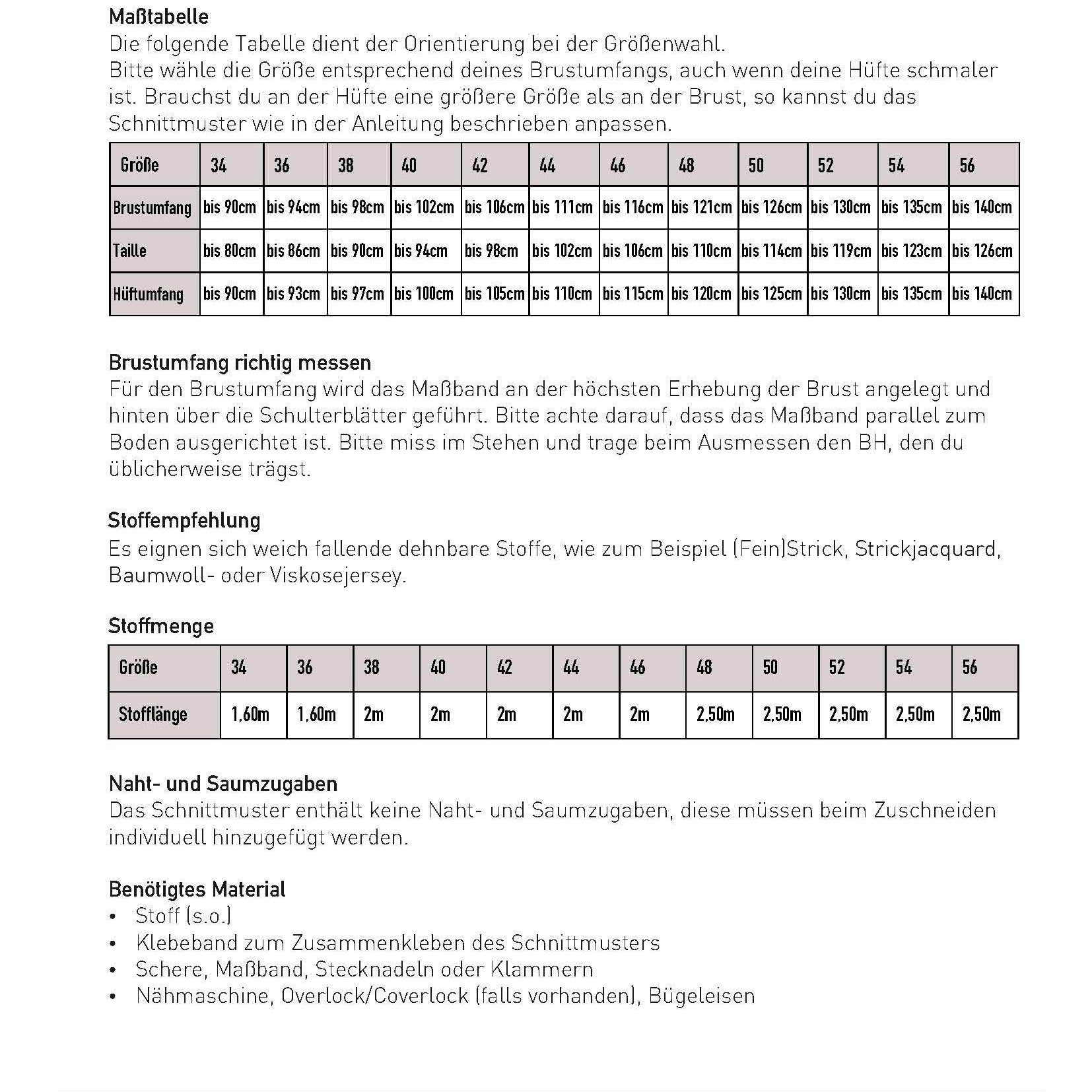 Schnittmuster Pullover in Wickeloptik MARAJO (34-56) : - Sewando