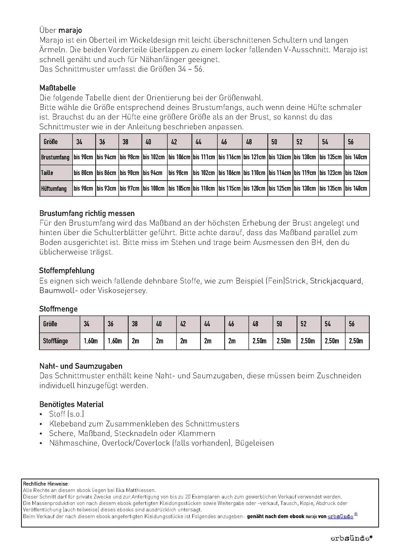 Schnittmuster Pullover in Wickeloptik MARAJO (34-56) : - Sewando