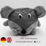 Wendekuscheltier Krempeltierseite Maus Level 1 - Nähanleitung und Schnittmuster - Sewando