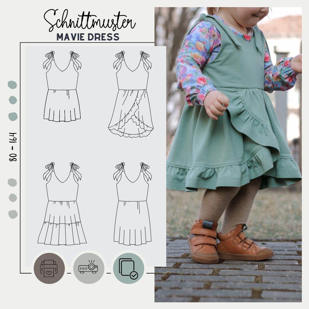 Schnittmuster MAVIE DRESS Gr. 80-164 - Sewando