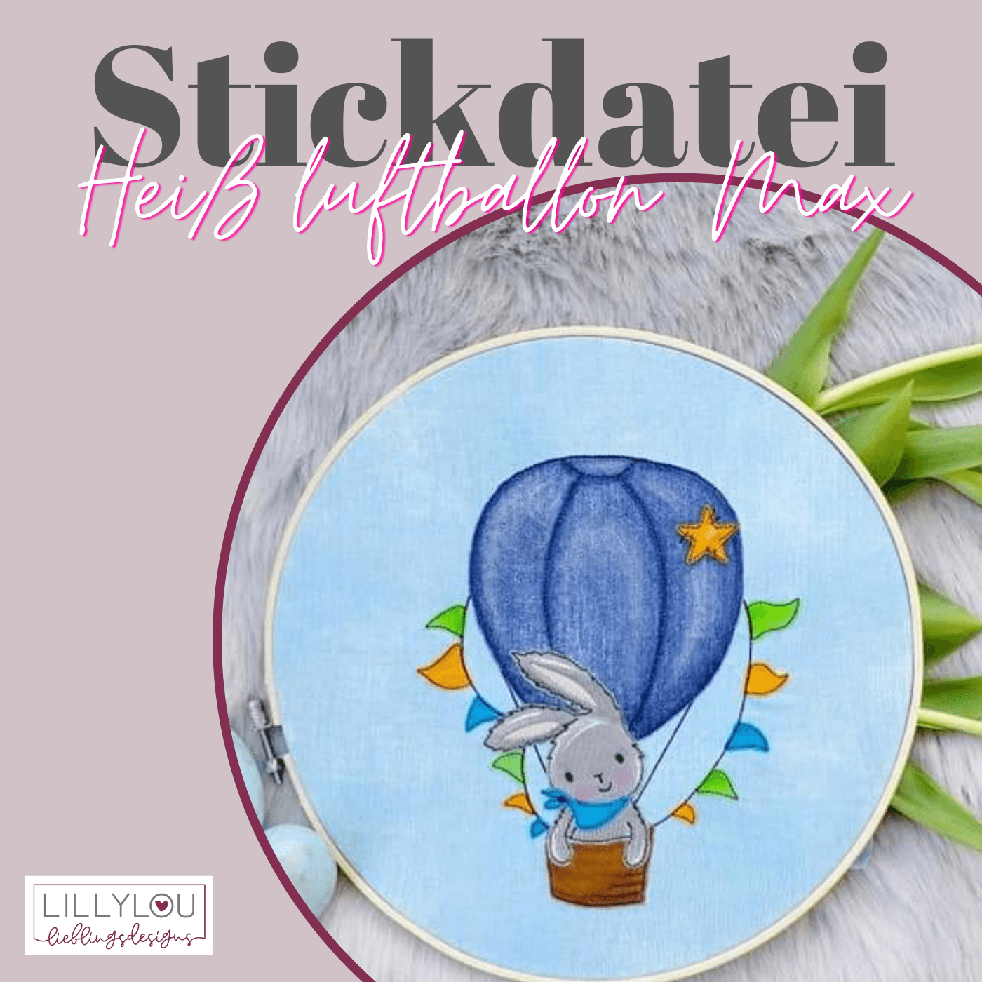 Stickdatei - Heißluftballon Max - Sewando