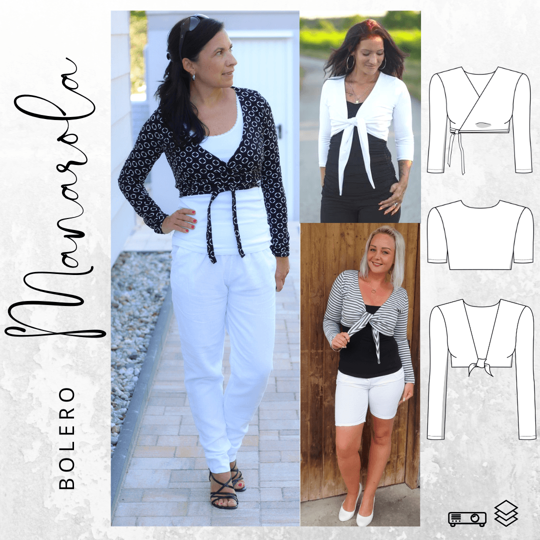 Schnittmuster Bolero MANAROLA Gr. 34-52 : - Sewando