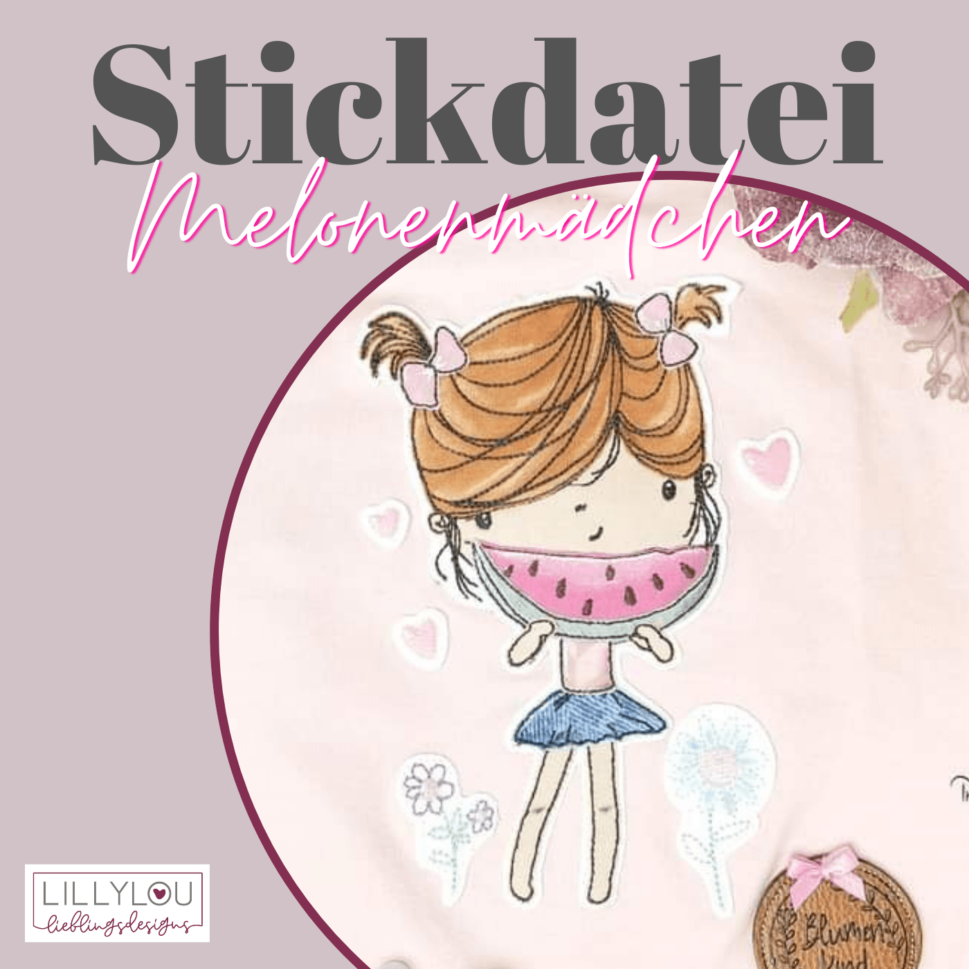 Stickdatei - Melonenmädchen - Sewando