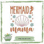 Plotterdatei „Mermaid Mama“ – Meerjungfrau Motiv mit Muschel - Sewando