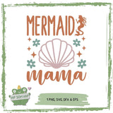 Plotterdatei „Mermaid Mama“ – Meerjungfrau Motiv mit Muschel - Sewando