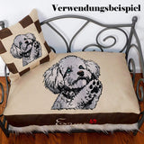 Stickdatei Applikation Pudel "Farly- realistisch - FÜR HELLE & DUNKLE STOFFE