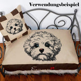 Stickdatei Maltipoo "Maxim" - realistisch - FÜR HELLE STOFFE