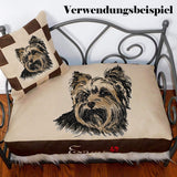 Stickdatei Applikation Yorkshire Terrier "Gizmo" - realistisch - FÜR HELLE & DUNKLE STOFFE