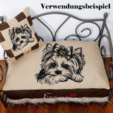 Stickdatei Yorkshire Terrier "Lisa" - realistisch - FÜR HELLE STOFFE