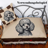 Stickdatei Applikation Pudel "Darsy" - realistisch - FÜR HELLE & DUNKLE STOFFE