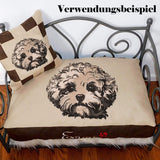 Stickdatei Applikation Maltipoo "Maxim" - realistisch - FÜR HELLE & DUNKLE STOFFE