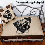 Stickdatei Border Terrier "Jacke" - realistisch - FÜR HELLE STOFFE