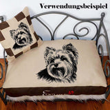 Stickdatei Applikation Yorkshire Terrier "Gizmo" - realistisch - FÜR HELLE STOFFE