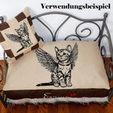 Stickdatei Katze Engel Bengalen "Hanny" - realistisch - FÜR HELLE STOFFE
