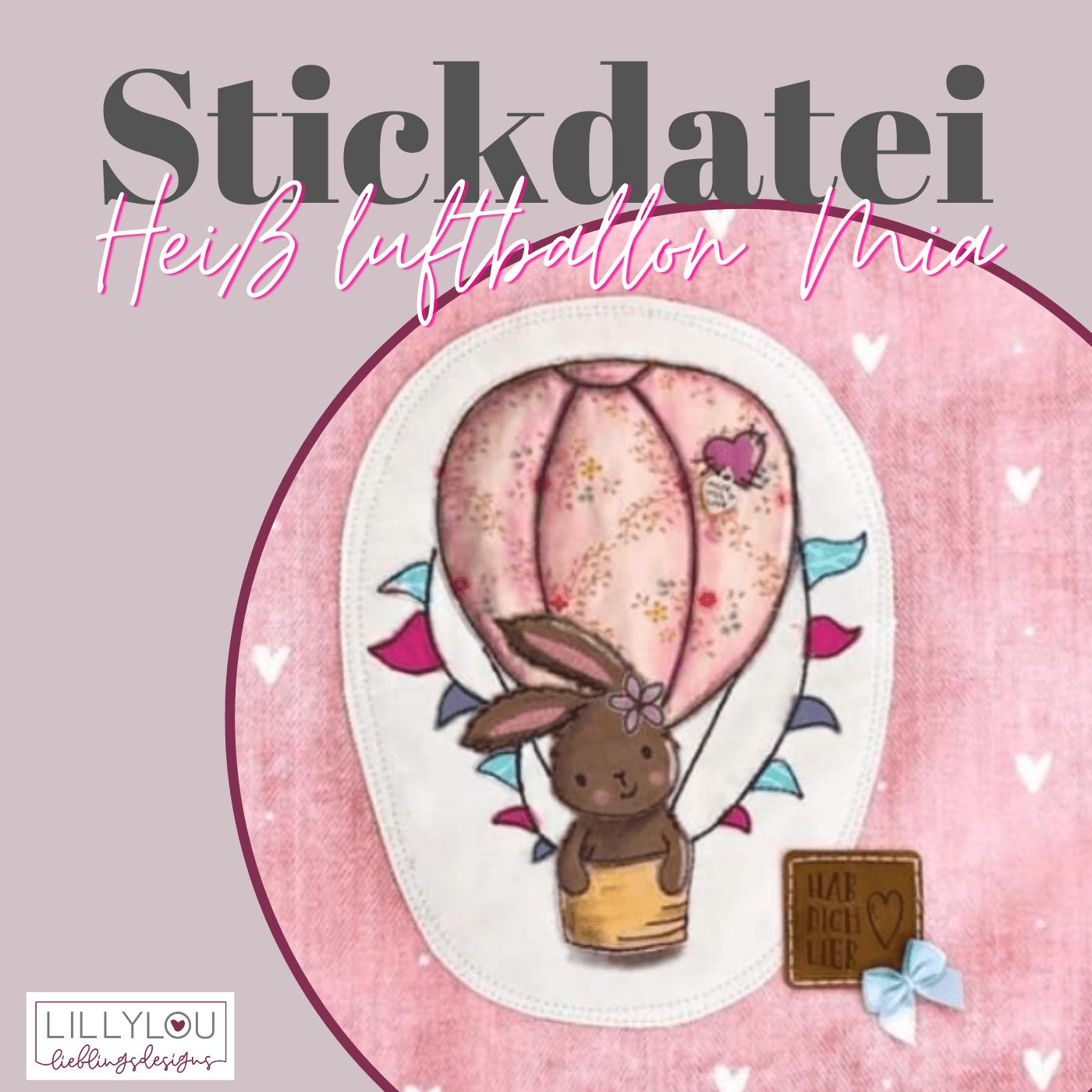 Stickdatei - Heißluftballon Mia - Sewando