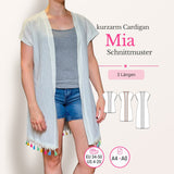Schnittmuster Mia - offene Weste & ärmelloser Cardigan Gr. 34-50 / BU 80-116 cm