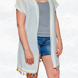 Schnittmuster Mia - offene Weste & ärmelloser Cardigan Gr. 34-50 / BU 80-116 cm - Sewando