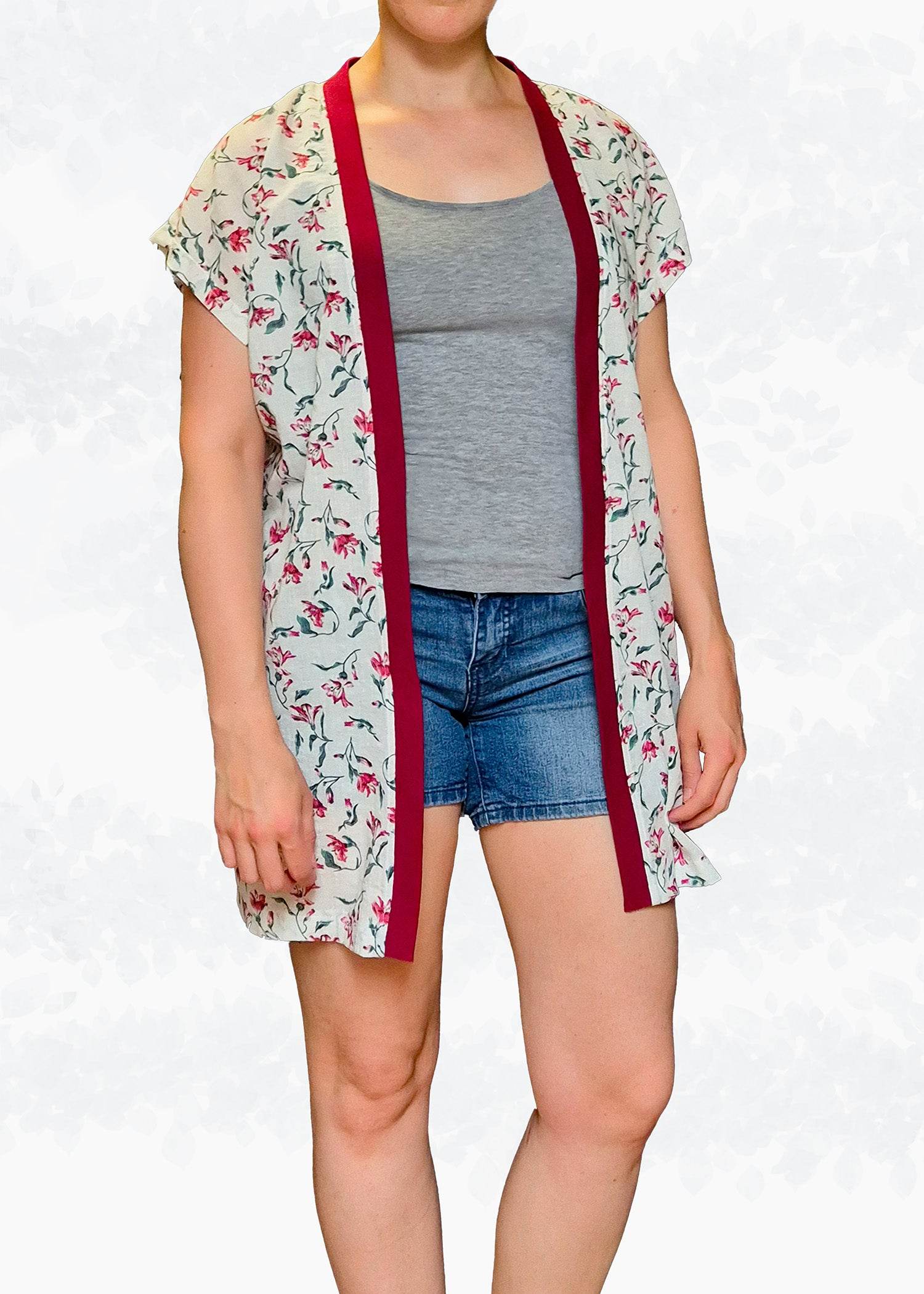 Schnittmuster Mia - offene Weste & ärmelloser Cardigan Gr. 34-50 / BU 80-116 cm - Sewando