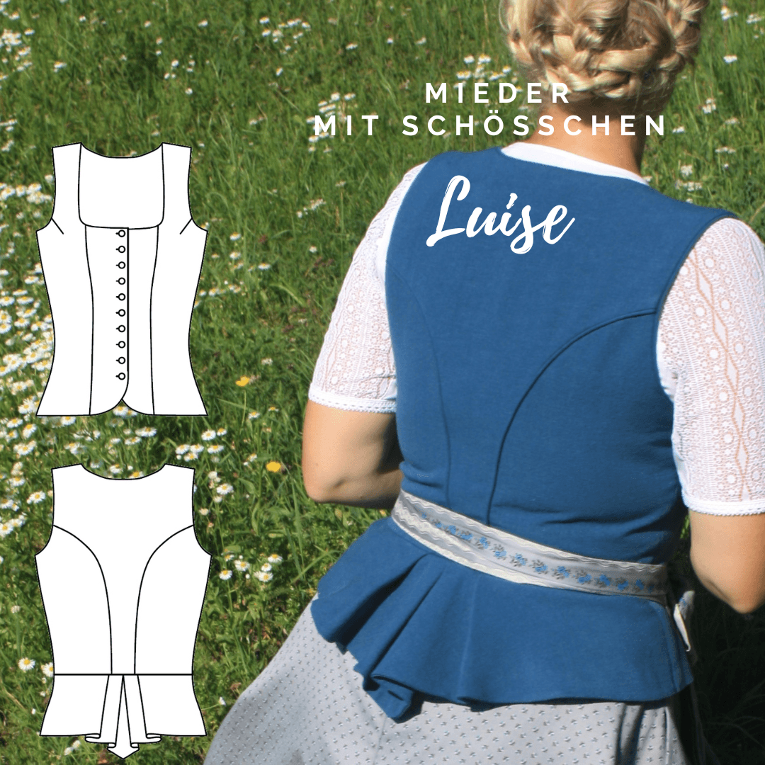 Schnittmuster Mieder mit Schößchen Luise Gr. 34-52 : - Sewando