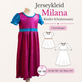 Milana - Jerseykleid mit Puffärmeln